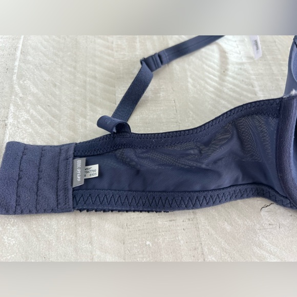 Aerie Hannah Demi Lace Trim Navy Bra size 36DD in Navy Grey Color NWOT - Picture 5 of 9